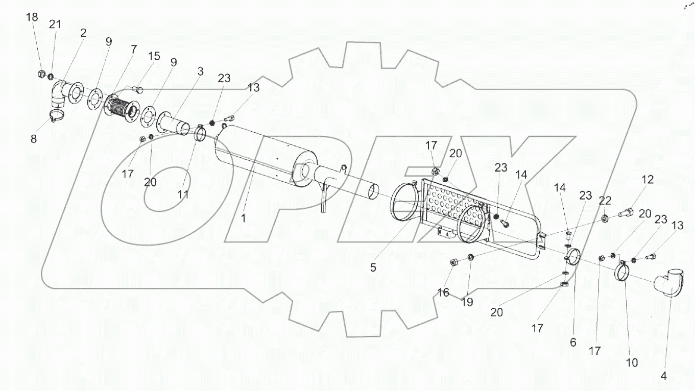  Установка глушителя КЗК-12-3-0126520
