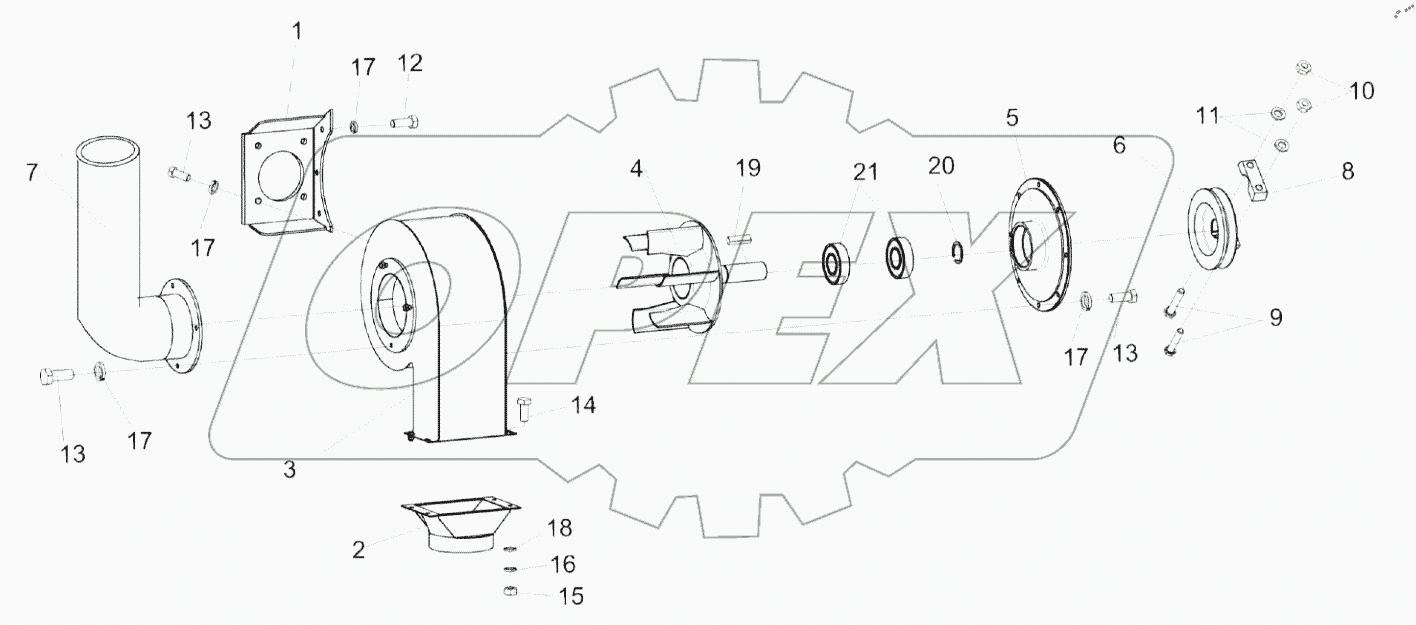 Вентилятор КЗК-12-3-0112100