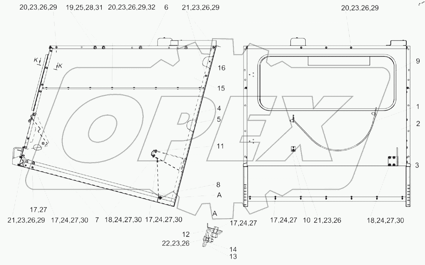  Капот КЗК-12А-1-0228340-01