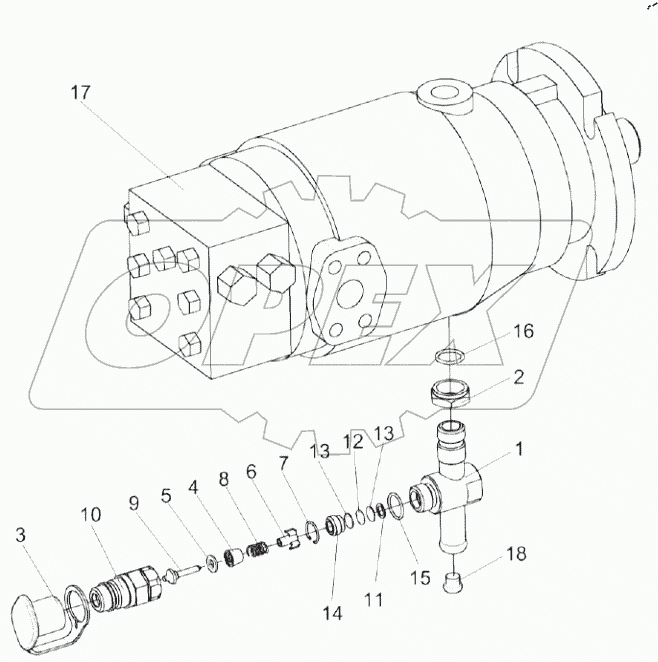  Гидромотор КЗК-12-0601500-01