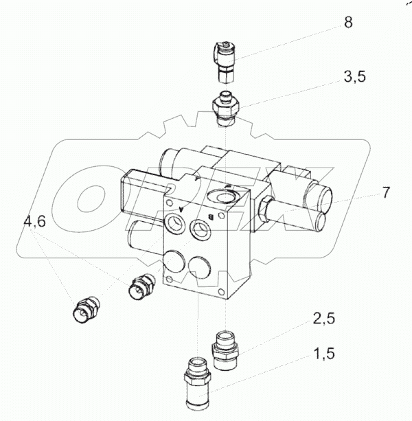  Гидроблок односекционный КЗК-12-0602670