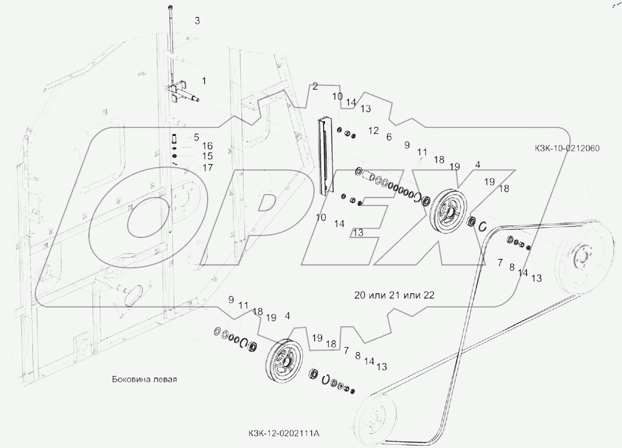  Установка привода соломотряса