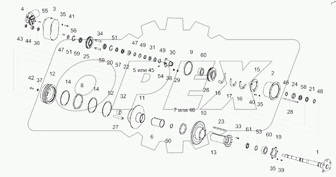  Контрпривод вариатора КЗК-12-0202500В