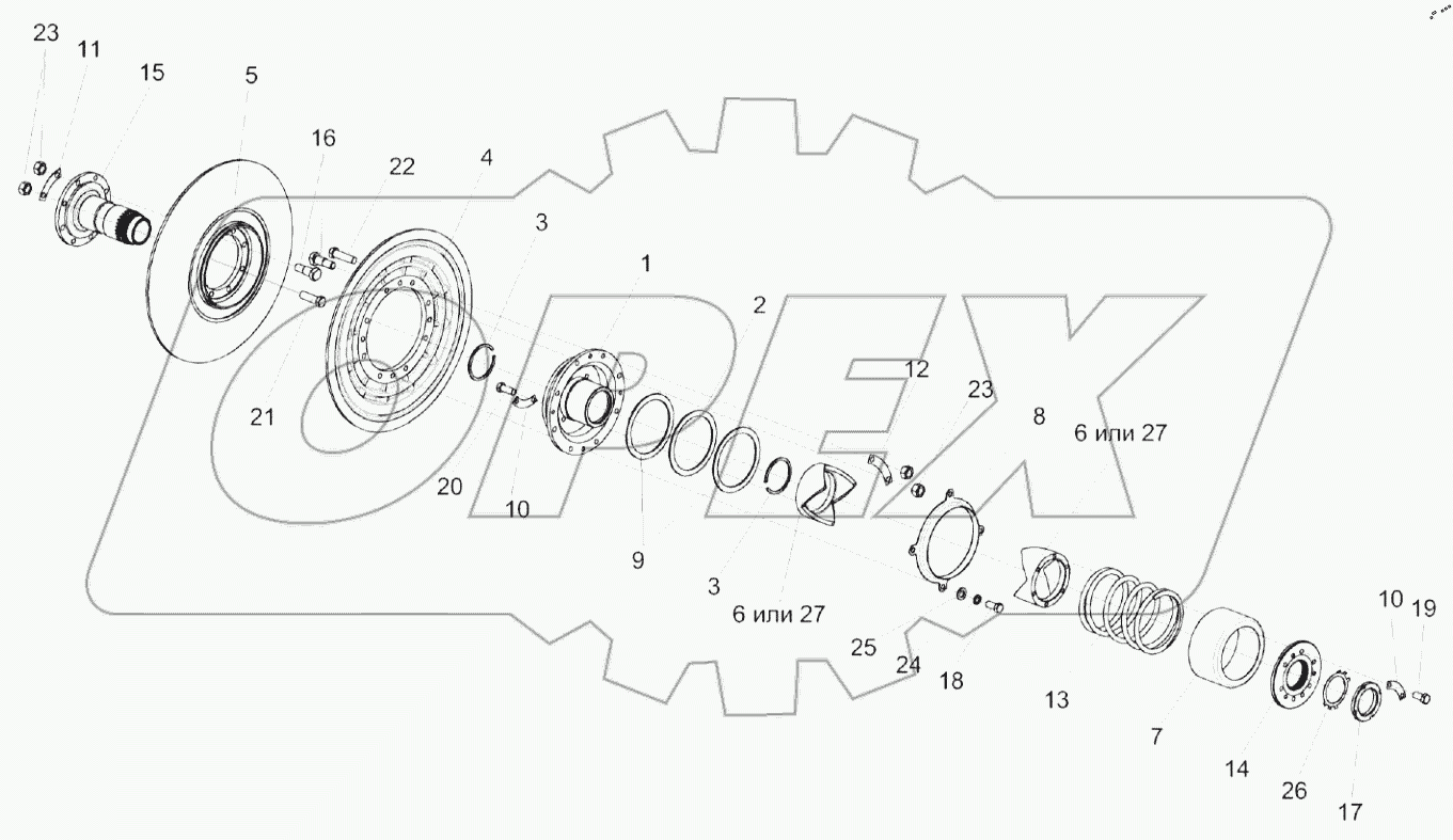  Вариатор барабана КЗК 0123000