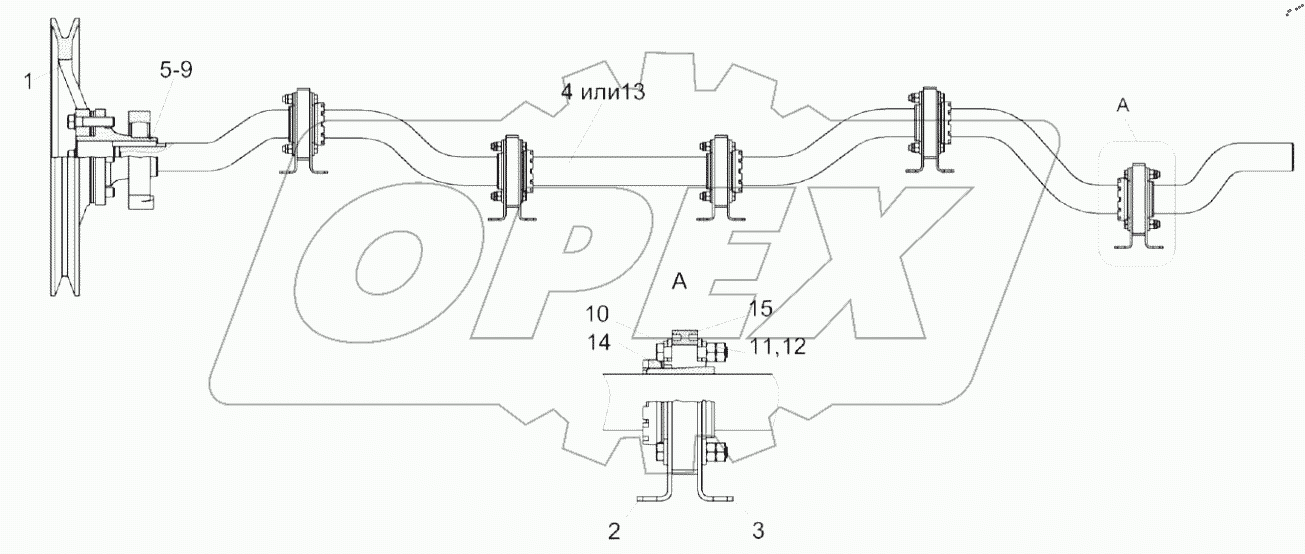  Вал коленчатый ведущий КЗК-12-0212050