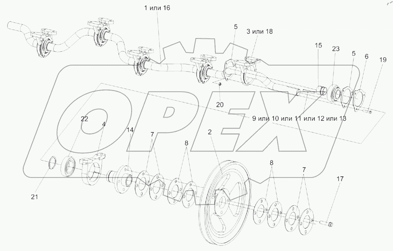  Вал коленчатый ведущий КЗК-12-0212070