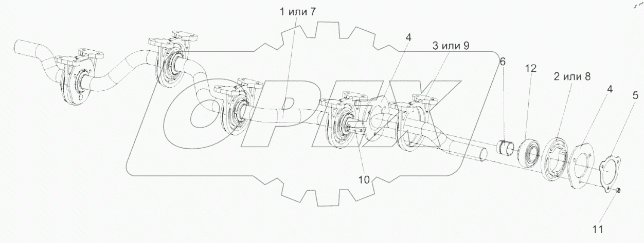  Вал коленчатый ведомый КЗК-12-0212080
