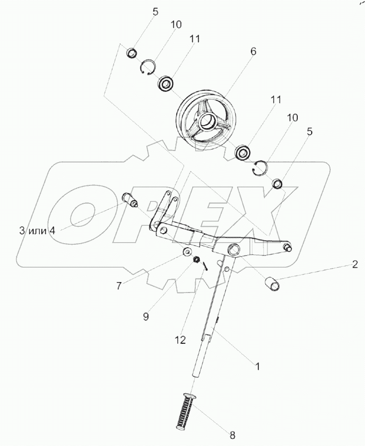  Рычаг КЗК 0202410В