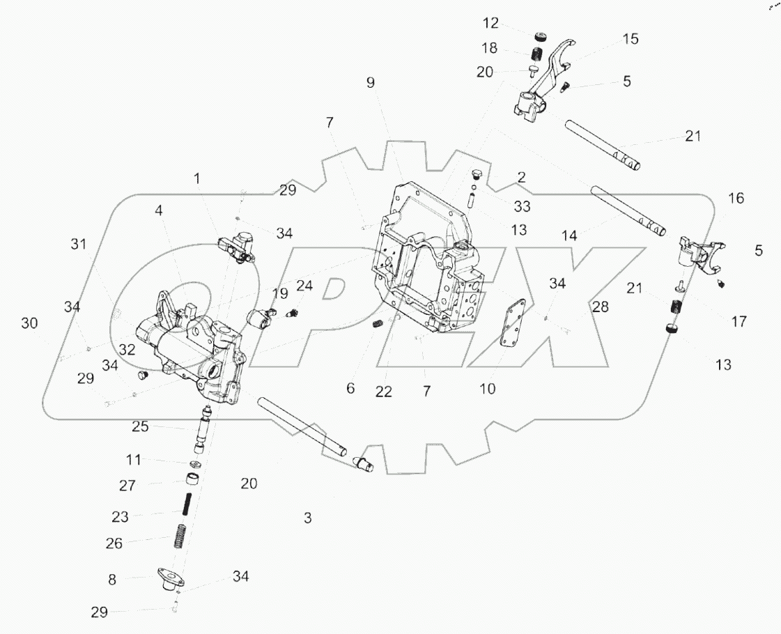  Механизм переключения передач КЗК-12-0107560