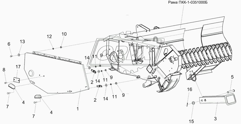 Установка ограждения ПКК-1-0350020А