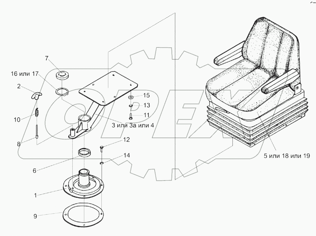 Установка сиденья