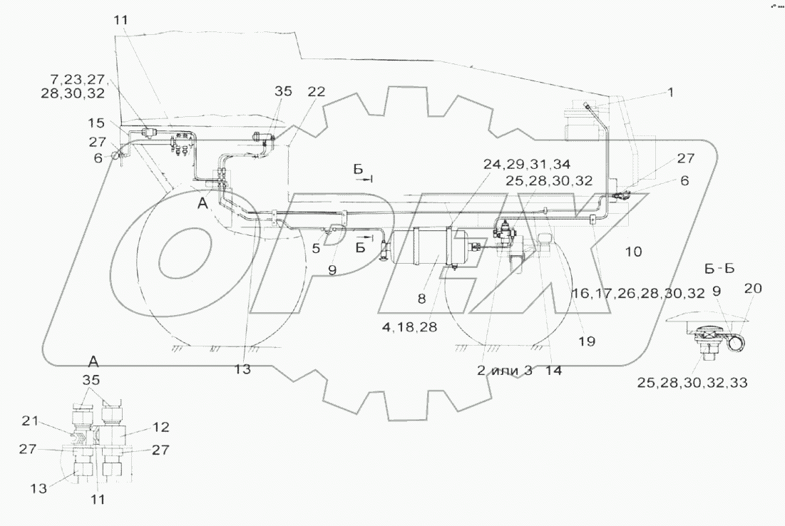  Пневмосистема УЭС-6-0800000