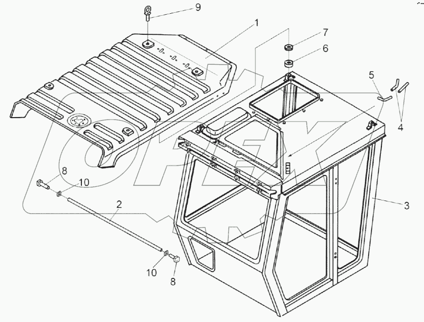  Установка крыши УЭС 0201430
