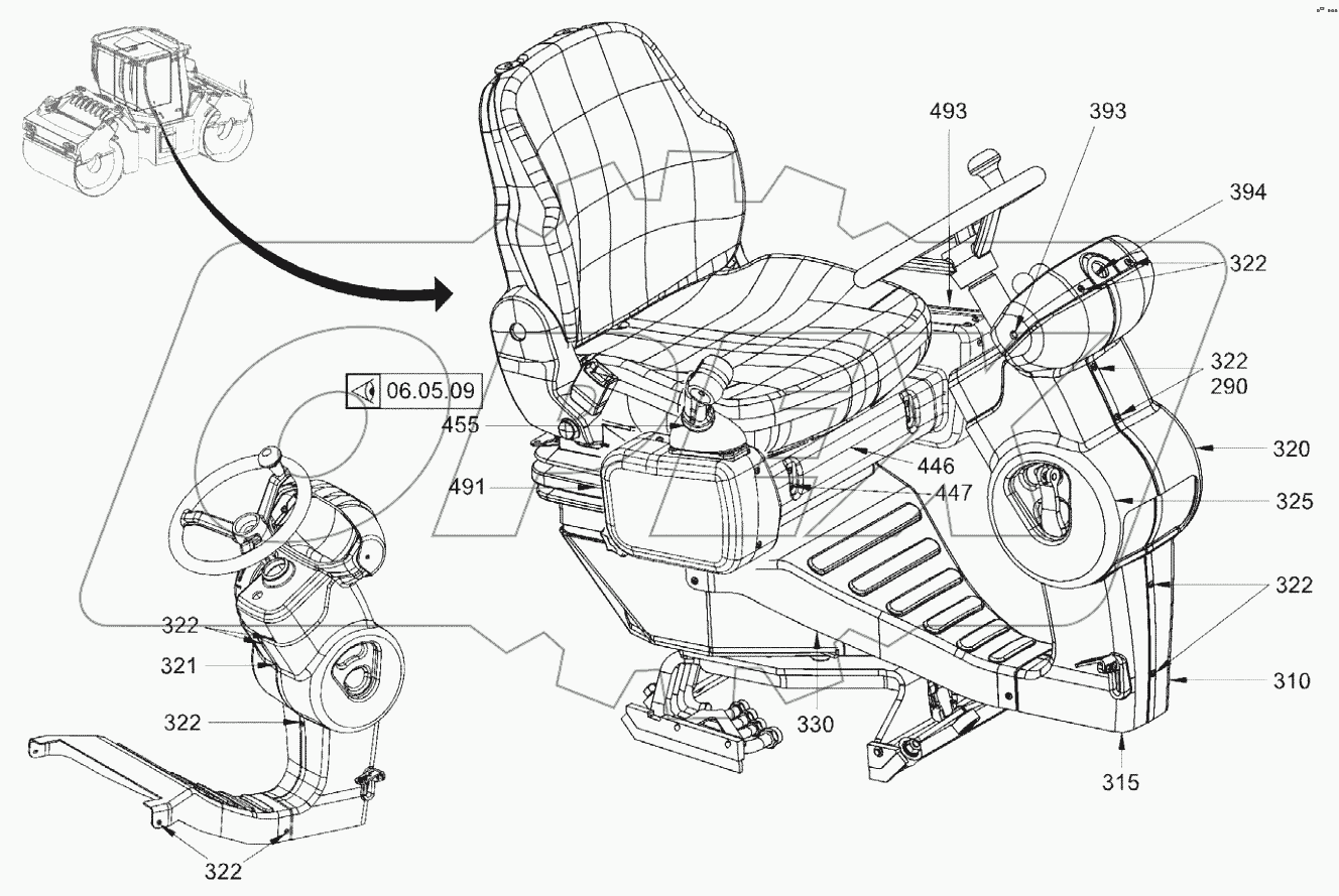  OPERATOR'S SEAT WITH ADJUSTMENT
