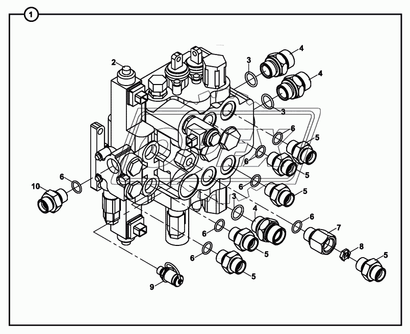 LOADER CONTROL VALVE BLOCK AND ADAPTERS- WITH JOYSTICK CONTROL