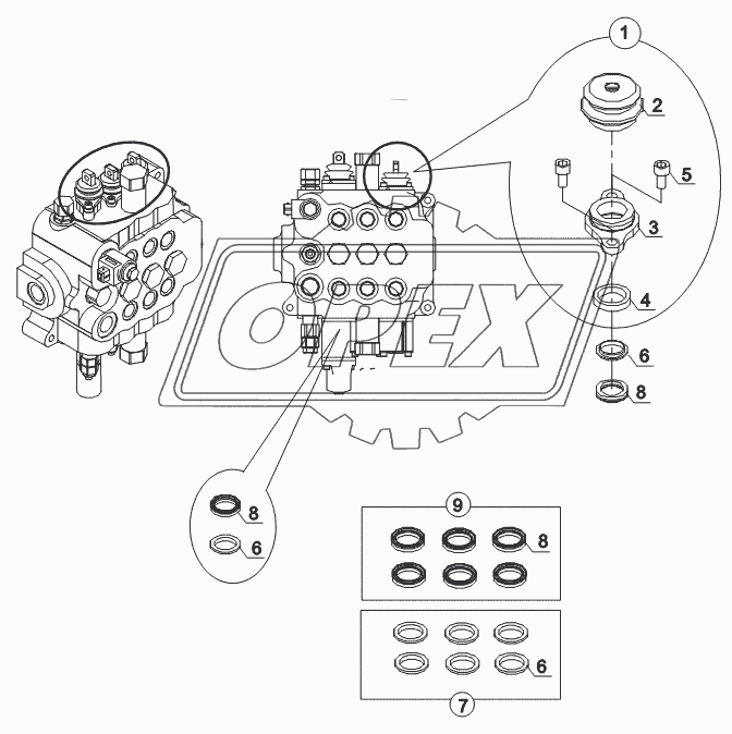 BOOT ASSEMBLY AND SEAL KIT, LOADER CONTROL BLOCK