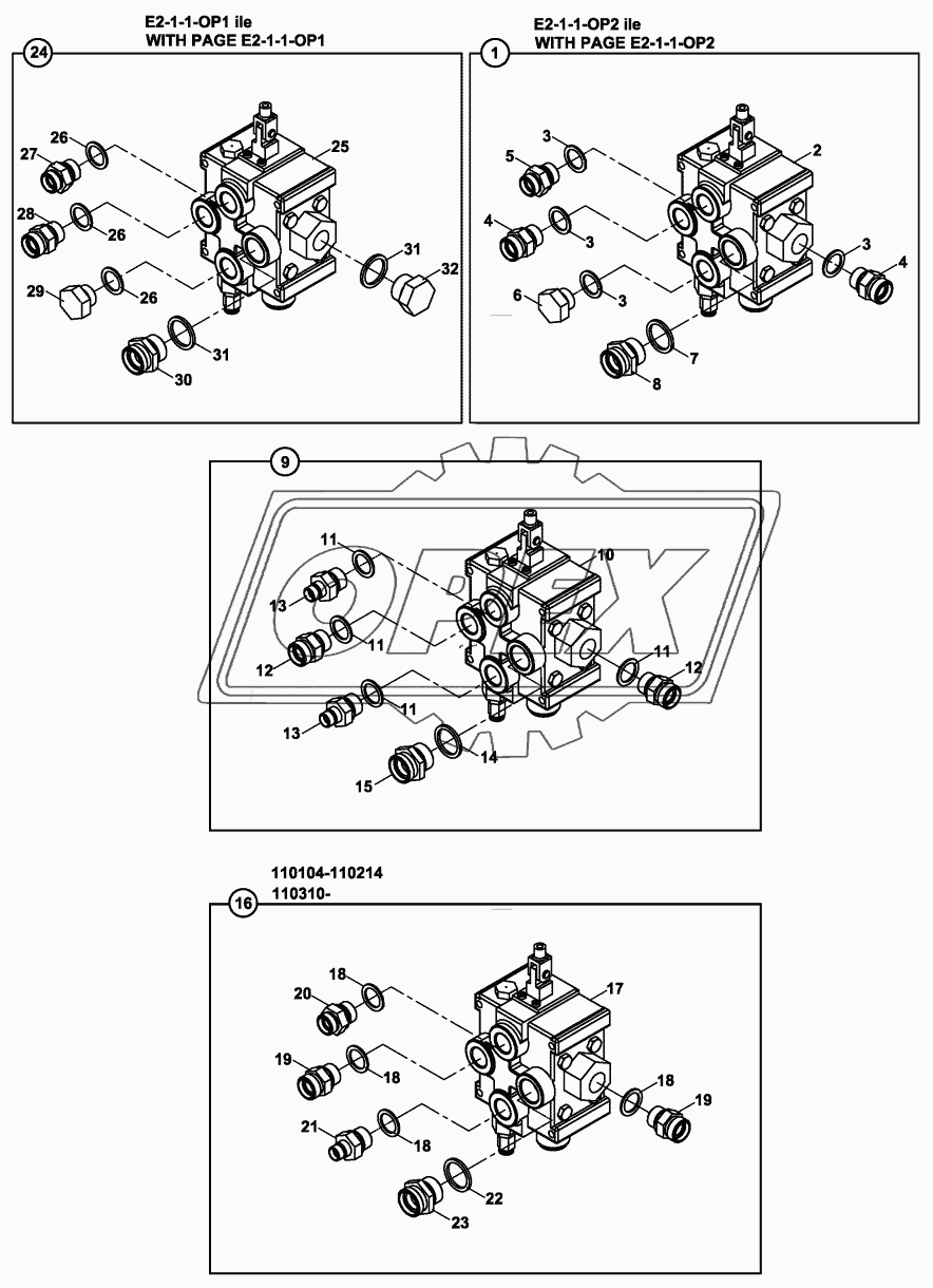 ATTACHMENT CONTROL VALVE AND ADAPTERS, SALAMI