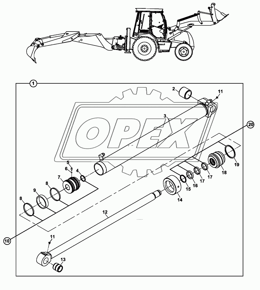 RAM, SHOVEL, RIGHT,  LOADER