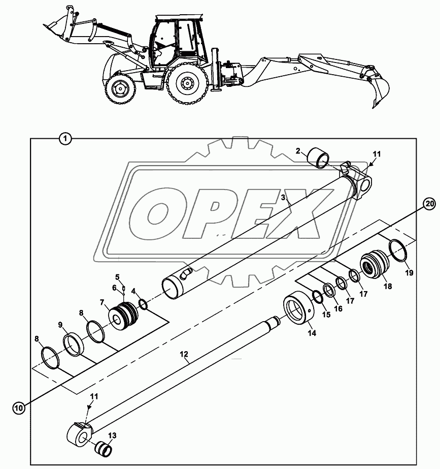 RAM, SHOVEL, LEFT,  LOADER