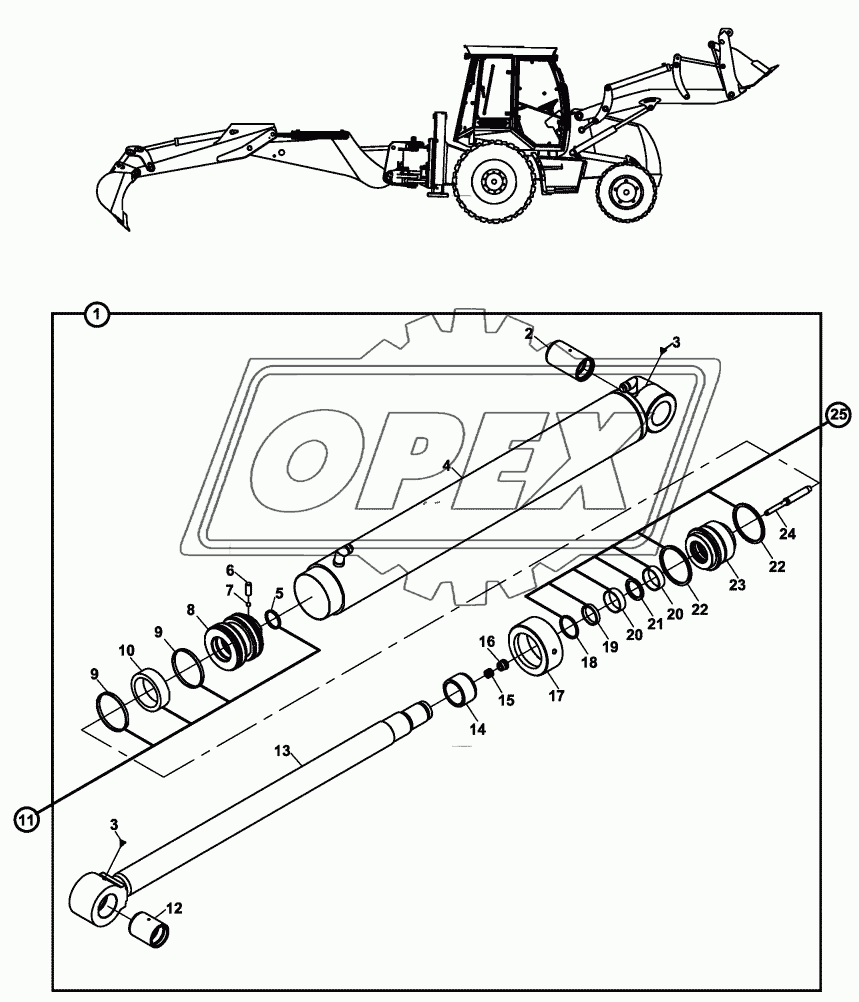 RAM, DIPPER, BACKHOE