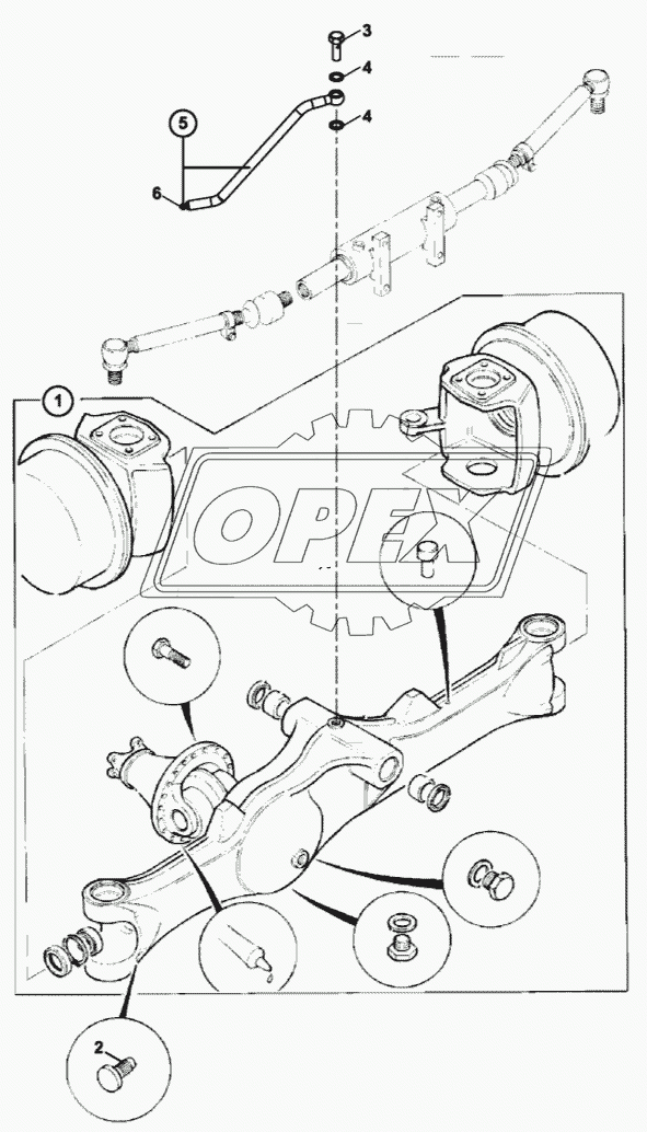 AXLE ASSEMBLY, FRONT (SD 55)