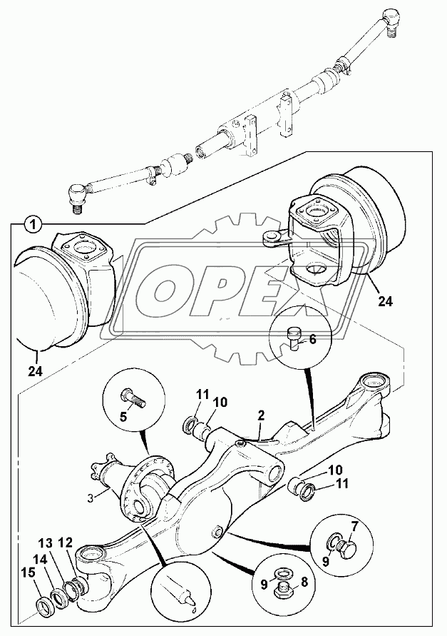 AXLE ASSEMBLY, FRONT, SD 55