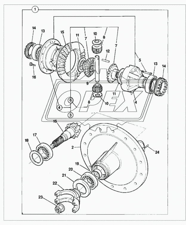 DIFFERENTIAL, FRONT AXLE, SD55