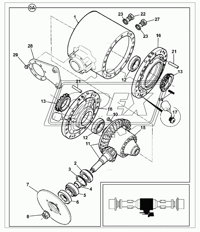 DIFFERENTIAL, ASSEMBLY, REAR AXLE, PD 70