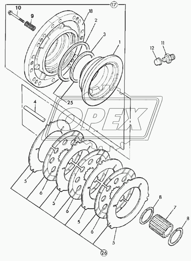 BRAKES, REAR AXLE, PD 70