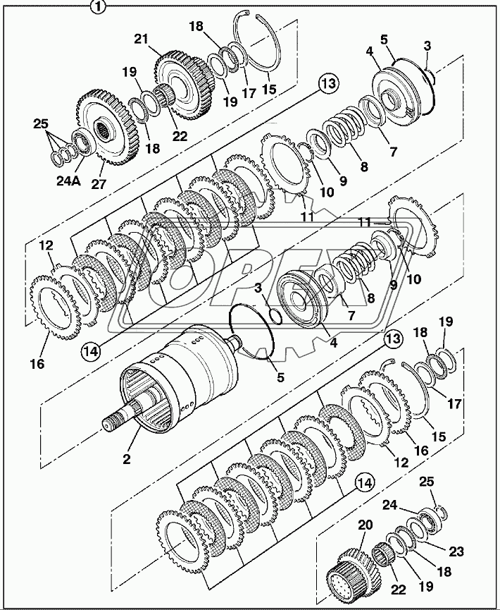 CLUTCH - REVERSE, TRANSMISSION, PS760