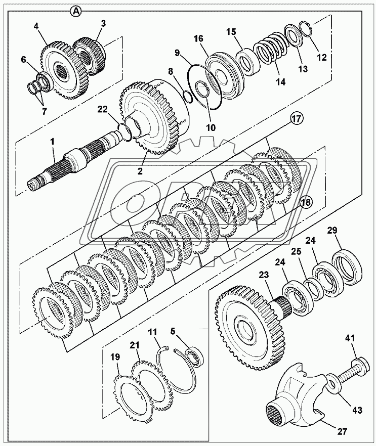 CLUTCH - MAINSHAFT &, COMPONENTS, TRANSMISSION, PS760