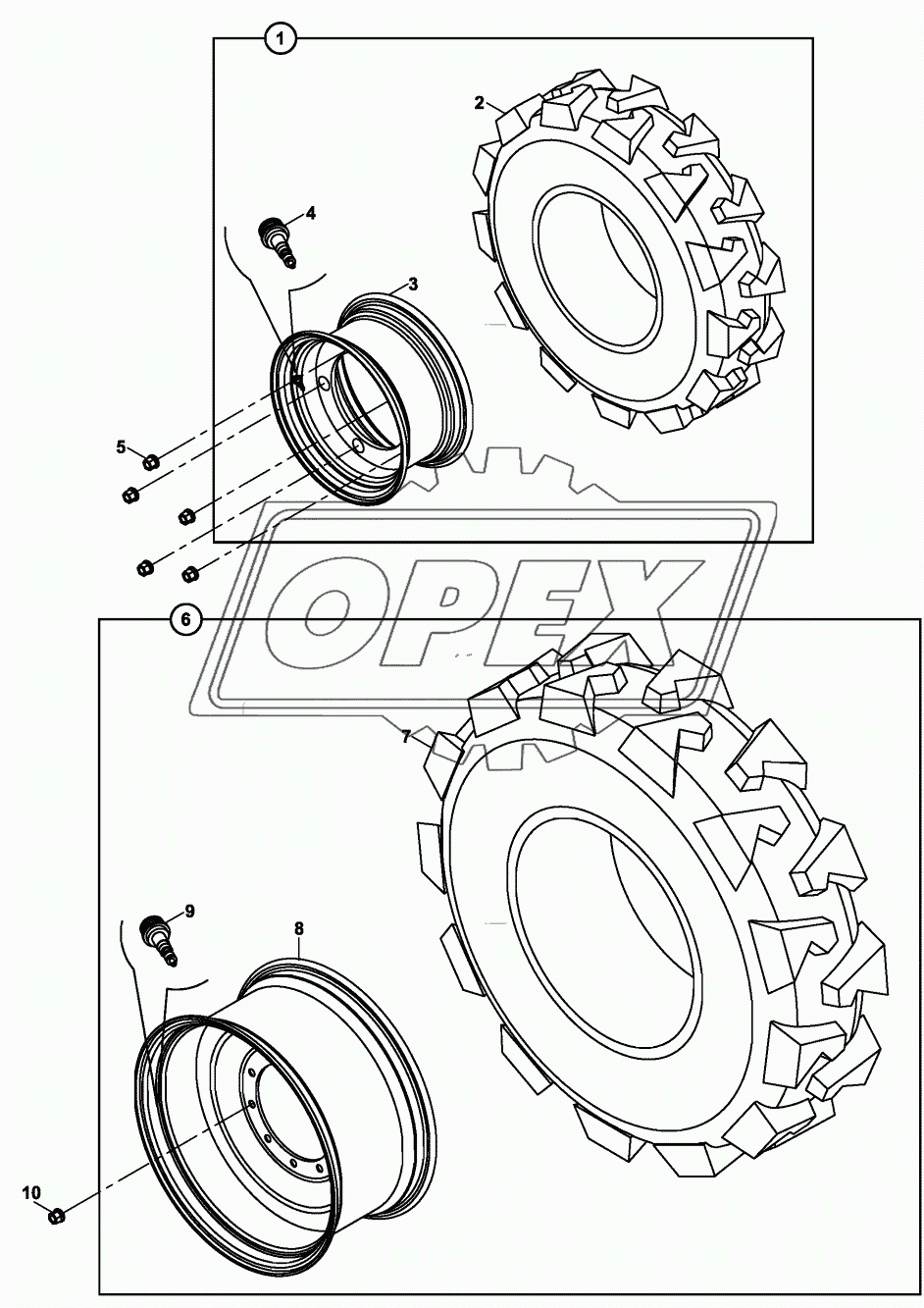 WHEEL & TYRE ASSEMBLY, FRONT, REAR
