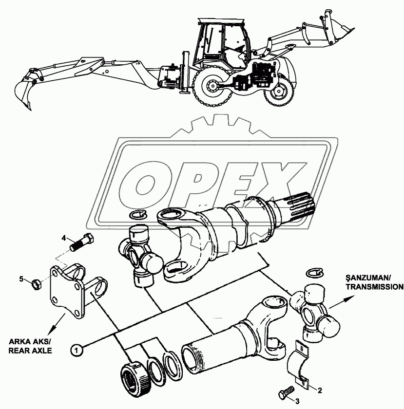 PROPSHAFT, TRANSMISSION TO REAR AXLE