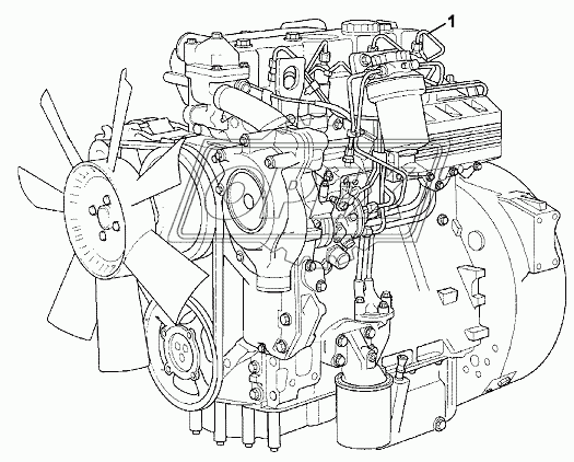 ENGINE, GREEN 2, 1104C-44T, RG38101