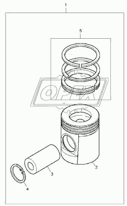 PISTONS & RINGS, ENGINE 1104C-44T, RG38101