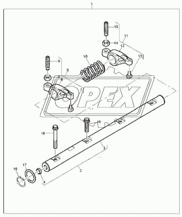 ROCKER ASSEMBLY, ENGINE 1104C-44T, RG38101