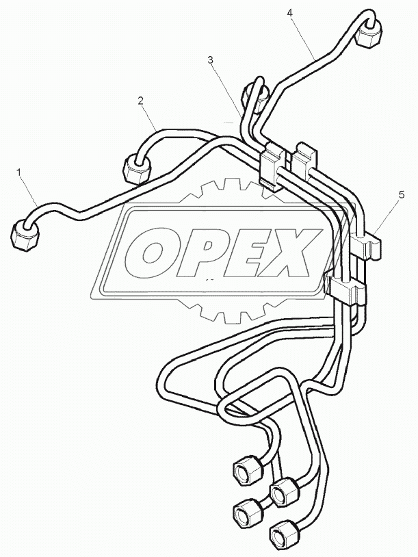 HIGH PRESSURE FUEL PIPES,  ENGINE 1104C-44T, RG38101