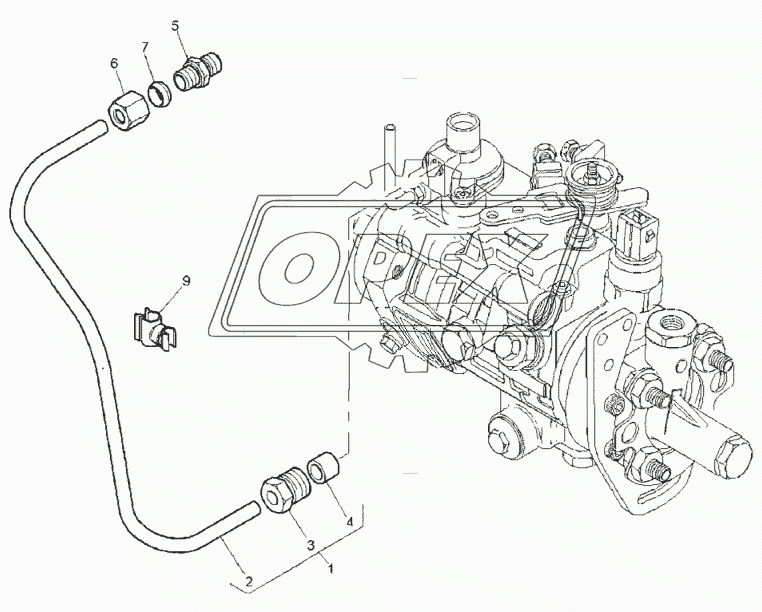 BOOST CONTROL PIPE,  ENGINE 1104C-44T, RG38101