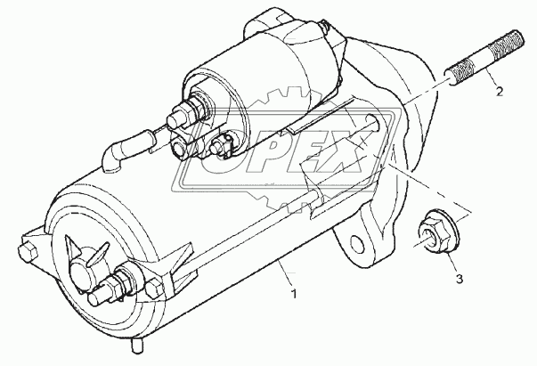 STARTER MOTOR, ENGINE 1104C-44T, RG38101