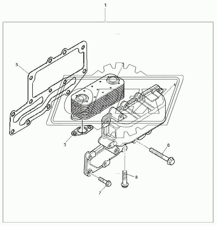 OIL COOLER, ENGINE 1104C-44T, RG38101