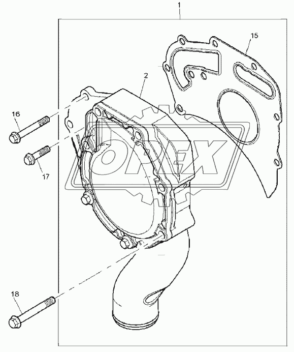 WATER PUMP, ENGINE 1104C-44T, RG38101 1