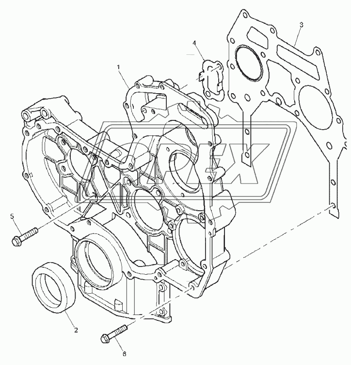 TIMING CASE, ENGINE 1104C-44T, RG38101 1