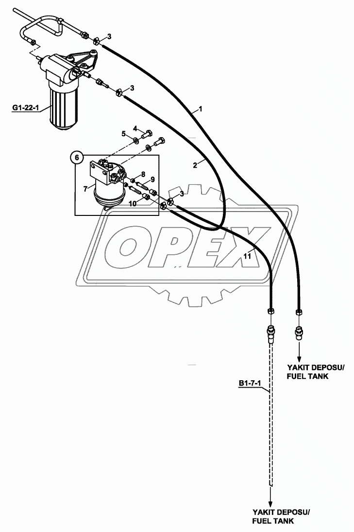 FUEL SUCTION AND RETURN LINE