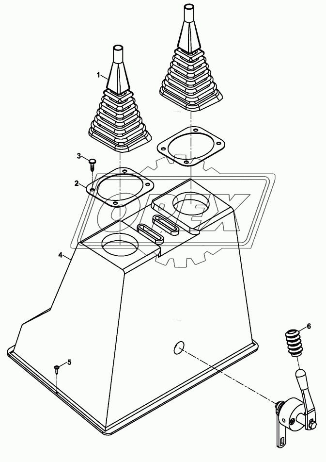 PROTECTION COVER, BACKHOE CONTROL MECHANISM