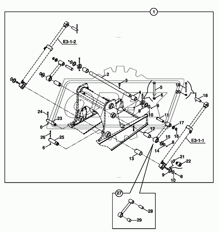 LOADER MOUNTING-2, LOADER ARM WITH BOX SECTION