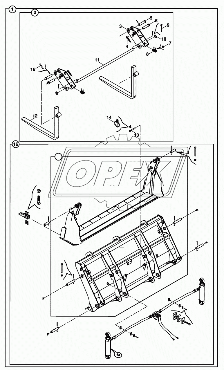 SHOVEL, CLAM, FORKLIFT MOUNTED 1