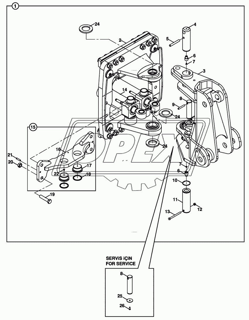 KINGPOST- CARRIAGE- SLEW / SWING RAM MOUNTINGS 2