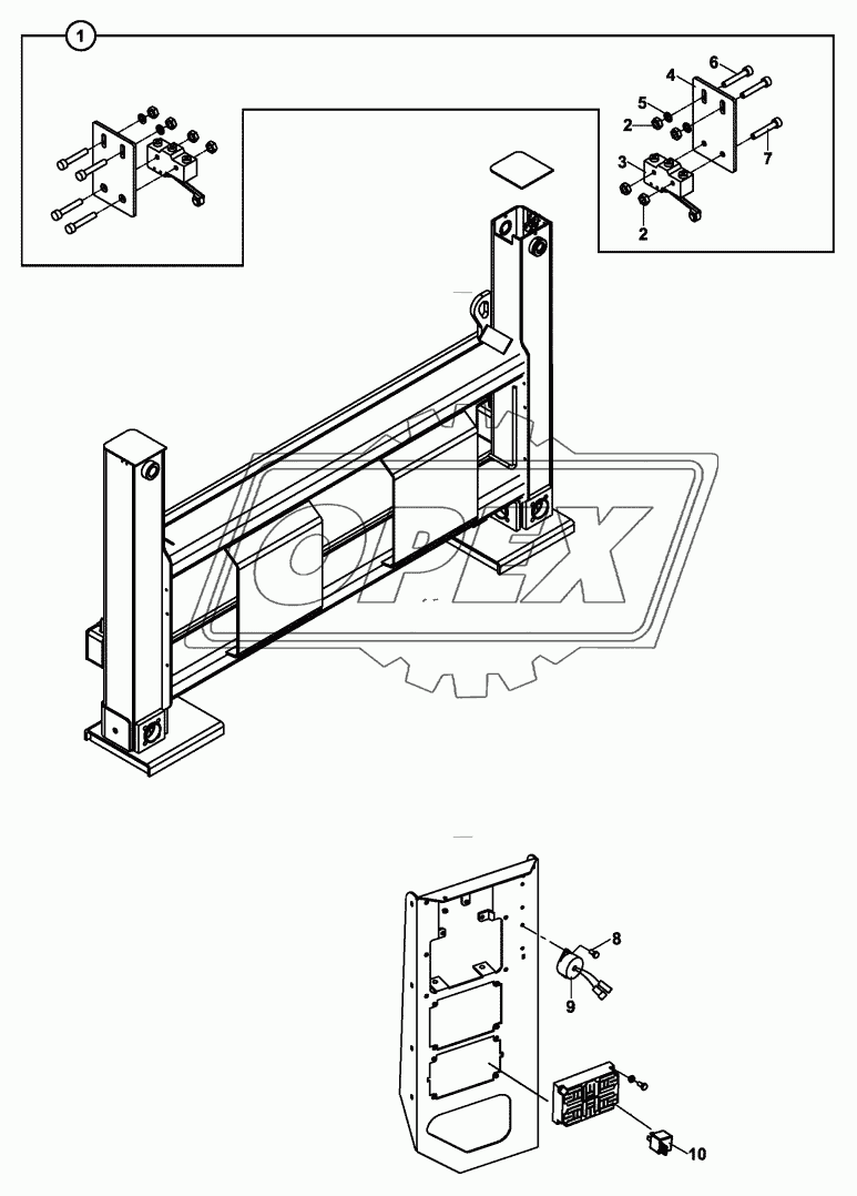 STABILISER SWITCH ASSEMBLY & WARNING HORN & RELAY