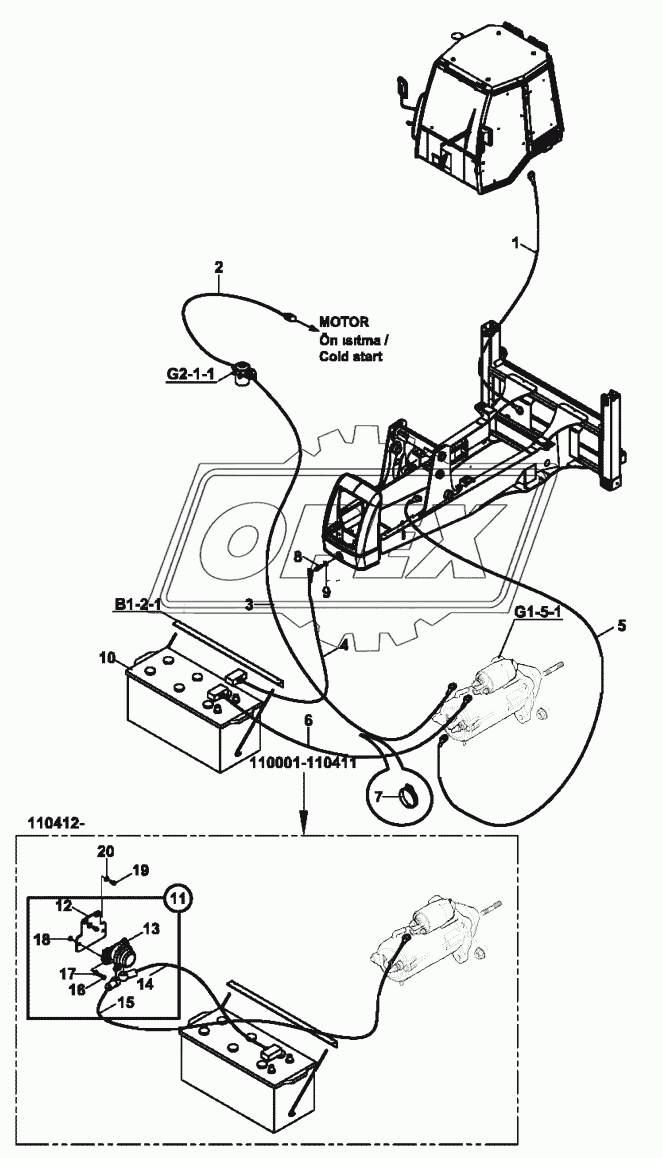 ACCUMULATOR AND ELECTRIC CONNECTIONS