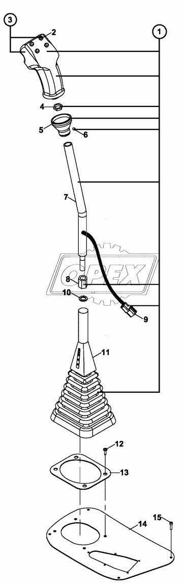 CONTROL LEVERS, LOADER, JOYSTICK